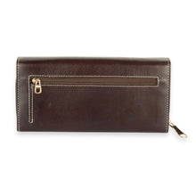 Load image into Gallery viewer, Espresso-Hued Leather Wallet with Textured Embossed Accents - Timeless Brown | NOVICA