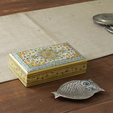 Load image into Gallery viewer, Mandala-Inspired Spring-Themed Papier Mache Decorative Box - Pastel Nature | NOVICA