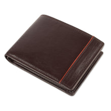 Load image into Gallery viewer, Modern Brown-Palette 100% Leather Wallet Handmade in India - The Chocolate Line | NOVICA