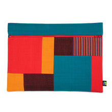 Load image into Gallery viewer, Multicolor 100% Cotton Laptop Case with Zippered Closure - Personal Patchwork | NOVICA