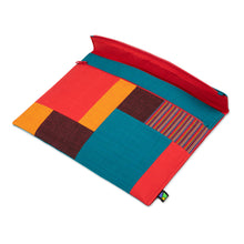 Load image into Gallery viewer, Multicolor 100% Cotton Laptop Case with Zippered Closure - Personal Patchwork | NOVICA