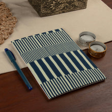 Load image into Gallery viewer, Patterned 100% Cotton Travel Planner with 30 Paper Pages - Blue & Wondrous | NOVICA