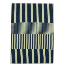 Load image into Gallery viewer, Abstract-Patterned Blue and Ivory 100% Cotton Daily Planner - Blue & Brilliant | NOVICA