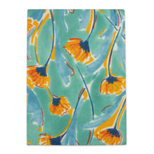 Load image into Gallery viewer, Floral-Patterned Yellow and Turquoise Cotton Daily Planner - Summer Desires | NOVICA