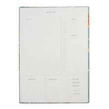 Load image into Gallery viewer, Floral-Patterned Yellow and Turquoise Cotton Daily Planner - Summer Desires | NOVICA