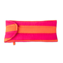 Load image into Gallery viewer, Orange Fuchsia Cotton Pencil and Eyeglass Case 2-Piece Set - Sweet Functionality | NOVICA