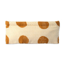 Load image into Gallery viewer, Dotted Ochre Ivory 2-Piece Cotton Pencil Eyeglass Case Set - Ochre Dot Functionality | NOVICA