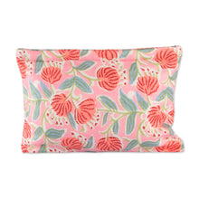 Load image into Gallery viewer, 2-Piece Floral-Themed Cotton Toiletry Case and Journal Set - Blooming Wanderer | NOVICA