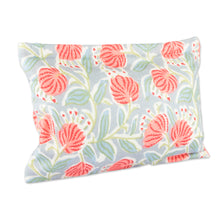 Load image into Gallery viewer, Botanical-Themed Cotton Toiletry Case and Travel Pouch - Blossoming Basics | NOVICA