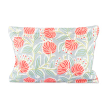 Load image into Gallery viewer, Botanical-Themed Cotton Toiletry Case and Travel Pouch - Blossoming Basics | NOVICA
