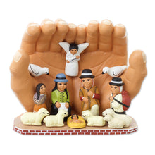 Load image into Gallery viewer, Hands of God Maqui Nativity Scene Peruvian Art - Peace Nativity | NOVICA