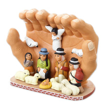 Load image into Gallery viewer, Hands of God Maqui Nativity Scene Peruvian Art - Peace Nativity | NOVICA