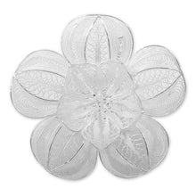 Load image into Gallery viewer, Floral Sterling Silver Filigree Brooch Pin - Peacock's Plumes | NOVICA