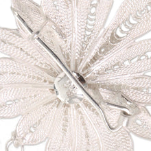 Load image into Gallery viewer, Sterling silver brooch pin - Flower on Fire | NOVICA