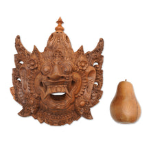 Load image into Gallery viewer, Wood Mask Depicting Kumbakarna from the Ramayana Epic - Evil Kumbakarna | NOVICA