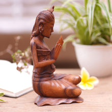 Load image into Gallery viewer, Wood statuette - Devoted in Prayer | NOVICA
