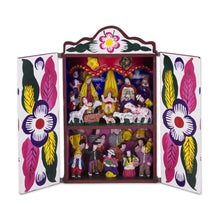 Load image into Gallery viewer, Collectible Peruvian Wood Multicolor Retablo Sculpture - Chapel of Quinua | NOVICA