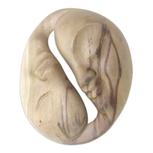 Load image into Gallery viewer, Modern Hibiscus Wood Mask - Love Circle | NOVICA