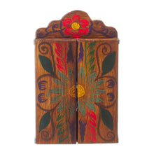 Load image into Gallery viewer, Hand Made Religious Wood Retablo Diorama Andean Folk Art - Cross of Lamentation | NOVICA