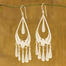Load image into Gallery viewer, Handcrafted Sterling Silver Chandelier Earrings - Mystic Rain | NOVICA