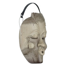 Load image into Gallery viewer, Unique Modern Wood Mask - The Whistler | NOVICA