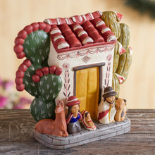 Load image into Gallery viewer, Ceramic nativity scene - Christmas at Home | NOVICA