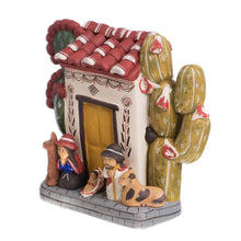 Load image into Gallery viewer, Ceramic nativity scene - Christmas at Home | NOVICA