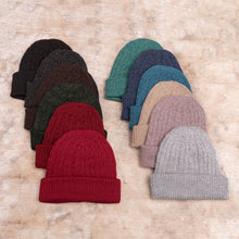Load image into Gallery viewer, Unique Womens Alpaca Wool Solid Knit Hat - Tan Mountain Path | NOVICA