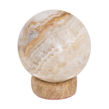 Load image into Gallery viewer, Hand Crafted Geometric Jasper Sphere Sculpture - Inner Peace | NOVICA