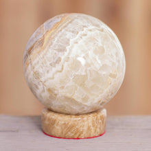Load image into Gallery viewer, Hand Crafted Geometric Jasper Sphere Sculpture - Inner Peace | NOVICA