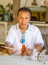 Load image into Gallery viewer, Handcrafted Ceramic Bird Ornaments (Set of 6 Owls) - Owls of Tikal | NOVICA