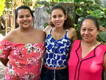 Load image into Gallery viewer, Triangular Glass Beaded Dangle Earrings in Blue - Tribal Triangles | NOVICA