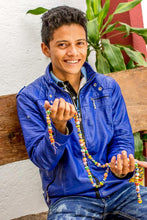 Load image into Gallery viewer, Handcrafted Ceramic Beaded Stretch Bracelet with Penguins - Dangling Penguins | NOVICA