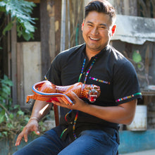 Load image into Gallery viewer, Hand Painted Wood Wolf Alebrije - Wild Wolf | NOVICA