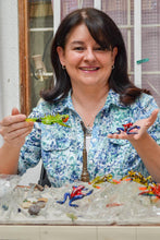 Load image into Gallery viewer, Handcrafted Colorful Hummingbird Blown Glass Figurine - Color in Motion | NOVICA