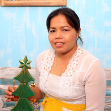 Load image into Gallery viewer, Cotton and Bamboo Angel Holiday Ornaments (Set of 6) - Snow Angels | NOVICA