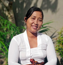 Load image into Gallery viewer, Hand-Carved Bone Orchid Button Earrings from Bali - Fantastic Orchids | NOVICA