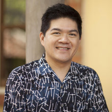 Load image into Gallery viewer, Hand Woven Men's Ikat Cotton Shirt - Dark Ash | NOVICA