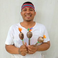 Load image into Gallery viewer, Amazonian Gourd Maracas from Peru (Pair) - Macaw Party | NOVICA