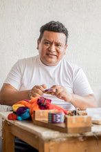 Load image into Gallery viewer, Beaded Leather Keychain and Bag Charm Handmade in Guatemala - Chic Subtlety | NOVICA