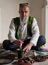 Load image into Gallery viewer, Burgundy Hand-Woven Fringed Silk Ikat Scarf from Uzbekistan - Stylish Burgundy | NOVICA
