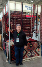 Load image into Gallery viewer, Traditional Handwoven Red and Black Wool Rug (3x6.5) - Uzbekistan Glimpses | NOVICA