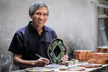 Load image into Gallery viewer, Andean Reverse-Painted Glass Dragonfly Box in Red - Red Dragonfly Days | NOVICA