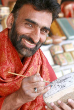 Load image into Gallery viewer, Handmade Floral Painted Wood Decorative Box - Persian Brilliance