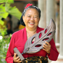 Load image into Gallery viewer, Hand Carved Albesia Wood Abstract Woman Statuette from Bali - Bali Endeavor | NOVICA