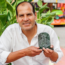 Load image into Gallery viewer, Jade Sea Turtle Pendant Necklace in Dark Green - Deep Sea Turtle | NOVICA