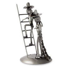 Load image into Gallery viewer, Recycled metal sculpture - Firefighters at Work | NOVICA