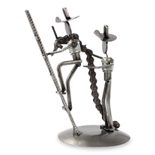 Load image into Gallery viewer, Recycled metal sculpture - Firefighters at Work | NOVICA