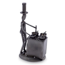 Load image into Gallery viewer, Recycled Metal Sculpture Rustic Mexico Eco Art - Rustic Chef | NOVICA