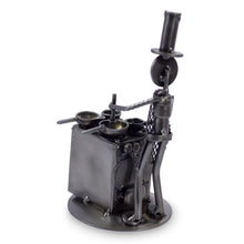 Load image into Gallery viewer, Recycled Metal Sculpture Rustic Mexico Eco Art - Rustic Chef | NOVICA